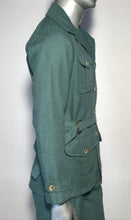 1970s Levi's Panatela Signature Collection 2 Piece Green Leisure Suit USA Sz 40