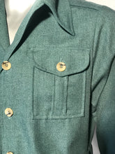 1970s Levi's Panatela Signature Collection 2 Piece Green Leisure Suit USA Sz 40