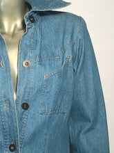 Late 1970s - Early 80s Foxmoor Denim Long Jean Dress Made In The USA Sz 7