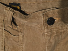 1970s Men's Tall Vintage Hands Off Light Brown Cotton Flare Pants 31" x 33"