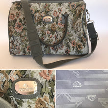 1980s Jordache Floral Tapestry Shoulder Weekender Tote Long Adjustable Strap