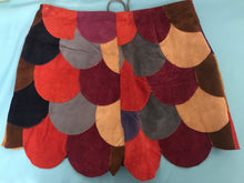 1960s - 1970s Suede Patchwork Color Block Hot Pants Hippie Shorts