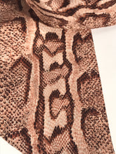 Long Vintage Python Snake Skin Patterned Head & Neck Scarf