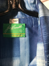 Joe Namath By Arrow Moonlight Blue Men's Disco Shirt Size Large RENTAL L987