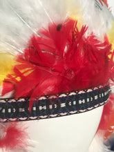 Colorful Full Feathered Halloween Head Dress Costume Indian Headpiece