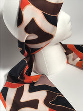 1970s Long Vintage LOVE Patterned Head & Neck Scarf