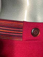 1970s Burgundy Red Lane Bryant Polyester Elastic Banded Skirt