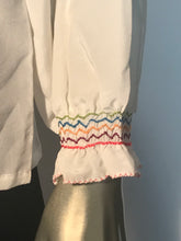 Vintage 1960s Chinese Peasant Top Hand Embroidered Silk By Peony