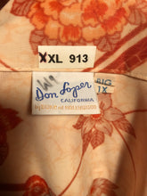 Orange Floral Men's Disco Shirt Size Double Extra Large Disco