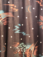 1970s Brown Moon & Star Mens Disco Shirt Size Large RENTAL L