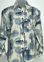 Prince Romano Vintage Men's Blue Polka Dot Disco Shirt Size Large RENTAL