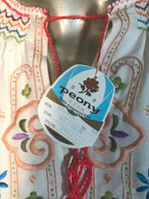 Vintage 1960s Chinese Peasant Top Hand Embroidered Silk By Peony