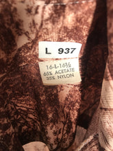 Brown 1970s Vintage Men's Disco Shirt Size Large