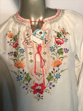 Vintage 1960s Chinese Peasant Top Hand Embroidered Silk By Peony