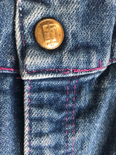 1980s Pucci High Waisted Jeans With Pink Stitching 26" Waist
