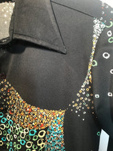 Men's Polyester 1970s Disco Shirt Size Small - Circles RENTAL S837