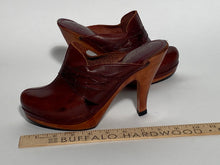 Chandler Early  1980s Leather High Heeled Clogs Size 8