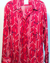 Red White & Blue Men's Disco Shirt Size Medium