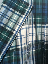 1970s Men's Seersucker Plaid Jacket Size 42