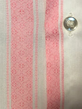 Men's Disco 1970s Pink & White Striped Button Down Shirt Size Medium RENTAL