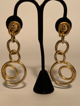 Cadoro 1980s Clip Back Drop Chandelier Earrings