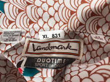 Vintage 1970s Landmark Men's Volcano Disco Shirt Size Large RENTAL XL831