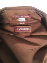 Van Heusen Qiana Vintage Brown Men's Disco Shirt Size Medium RENTAL