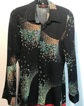 Men's Polyester 1970s Disco Shirt Size Small - Circles RENTAL S837
