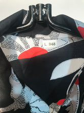 Men's Black & Red Floral Long Sleeve Disco Shirt Size Large RENTAL