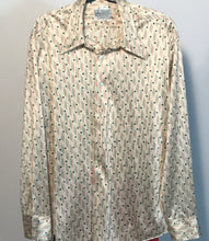 Kmart Knit Sport Shirt Men's Green Disco Shirt Size Large