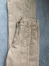 1970s Men's Tall Vintage Hands Off Light Brown Cotton Flare Pants 31" x 33"