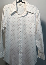 Men's 1970s Polka Dot Button Down Shirt Size Medium