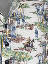 Vintage Apple Bee Men's Disco Victorian Scene Shirt Extra Large RENTAL