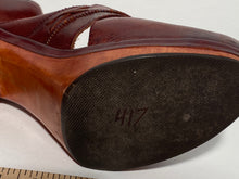 Chandler Early  1980s Leather High Heeled Clogs Size 8