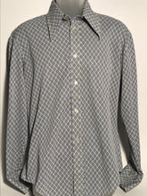 Men's Blue & White Checked Shirt Size Large RENTAL L820