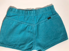 1970's Vintage Wrangle Turquoise Blue Junior Hot Pants