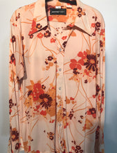 Geoffrey Scott Floral Men's Disco Shirt Size Large