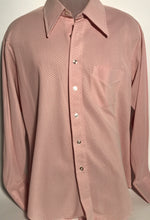 Vintage 1970s Pink Striped Men's Disco Shirt Extra Large RENTAL XL932