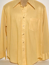 John Blair Knit Yellow Vintage Men's Disco Shirt Size Large RENTAL