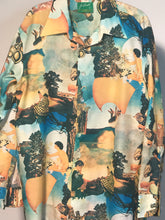 1970s Joe Namath Men's Polyester Disco Shirt Size Large