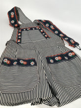 Vintage 1970s Hot Pant Overall With Floral Embroidery From Budget Uniforms