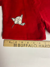 Vintage Valentine Romper Infant Red Velvet Jumper Kitty Embroidery