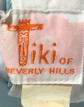 1950s Embroidered Blue & White Bathing Suit From Tiki Of Beverly Hills