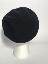 1970s Wool Black Beret Made in Czech Republic