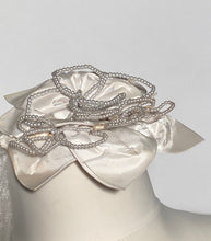 Vintage Pearl Beaded Veil Topper & Long 92" Embroidered Lace Train