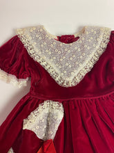NWT Vintage Valentine Infant Red Velvet Layered Lace Crinoline Dress