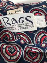 Rags Abstract 1970s Disco Shirt Size Extra Large Rental XL944