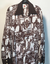 Vintage Angus Melvor Polyester Mens Disco Shirt Size Large RENTAL L924