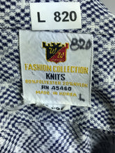Men's Blue & White Checked Shirt Size Large RENTAL L820